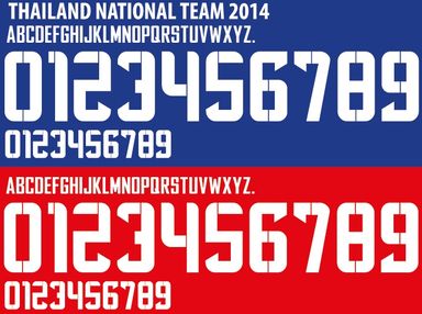 Font Vector Thailand National Team 2014 kit