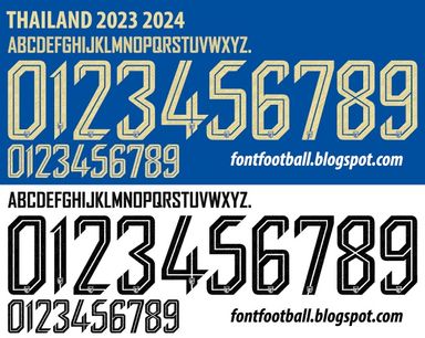 Font Vector Thailand National Team 2023 2024 kit