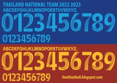 Font Vector Thailand National Team AFF 2022 2023 kit