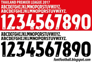 Font Vector Thailand Premier League 2017 kit