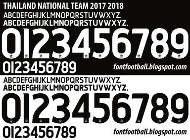 Font Vector Thailand National Team 2017 2018 kit