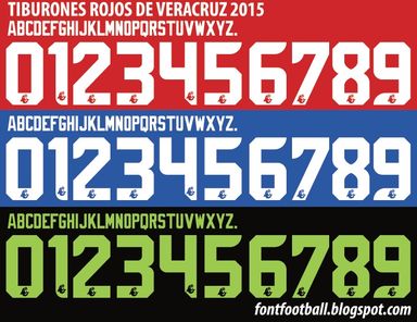 Font Vector Tiburones Rojos De Veracruz 2015 kit