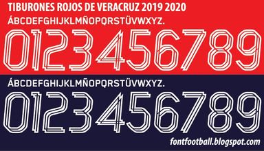 Font Vector Tiburones Rojos De Veracruz 2019 2020 kit