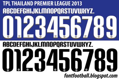 Font Vector TPL Thailand Premier League 2013 kit
