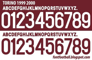 Font Vector Torino 1999 2000 kit