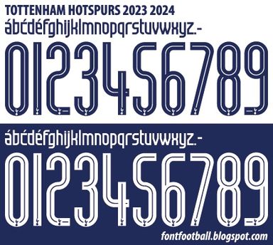 Font Vector Tottenham Hotspurs 2023 2024 kit