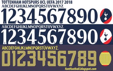 Font Vector Tottenham Hotspurs UCL 2017 2018 kit