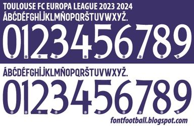 Font Vector Toulouse FC Europa League 2023 2024 kit
