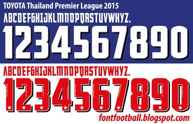 Font Vector Thailand Premier League TPL 2015 kit