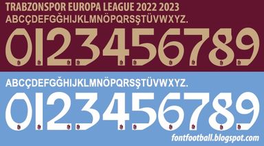 Font Vector Trabzonspor Europa League 2022 2023 kit