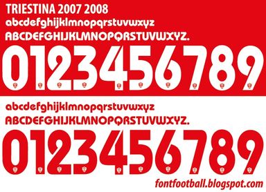 Font Vector Triestina 2007 2008 kit