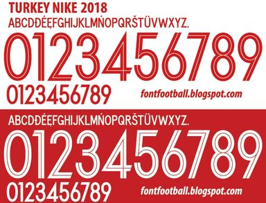 Font Vector Turkiye Turkey 2018 kit