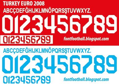 Font Vector Turkiye Turkey Euro 2008 kit