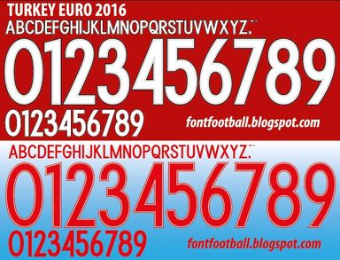 Font Vector Turkiye Turkey Euro 2016 kit