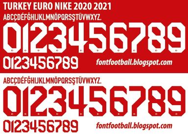 Font Vector Turkiye Turkey Euro 2020 2021 kit