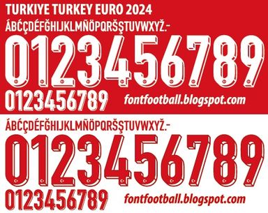Font Vector Turkiye Turkey Euro 2024 kit