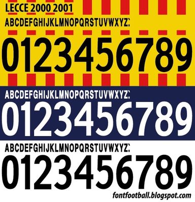 Font Vector U.S. Lecce 2000 2001 kit
