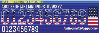 Font Vector USA Independence Day 2015 kit
