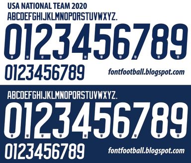 Font Vector USA National Team 2020 kit