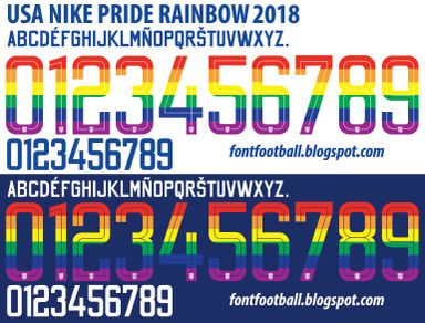 Font Vector USA Pride Rainbow 2018 kit