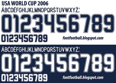 Font Vector USA World Cup 2006 kit