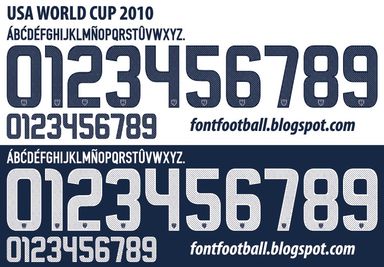 Font Vector USA World Cup 2010 kit