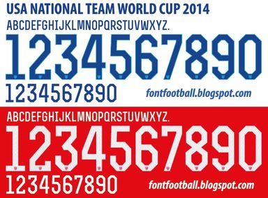 Font Vector USA World Cup 2014 kit
