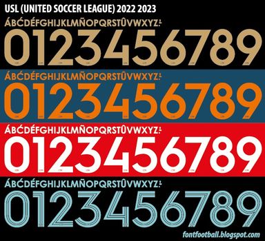 Font Vector USL United Soccer League 2022 2023 kit