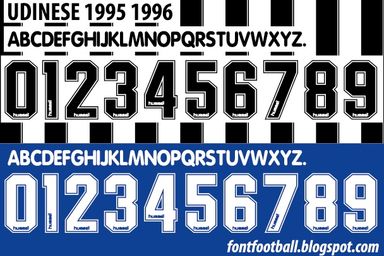 Font Vector Udinese 1995 1996 kit