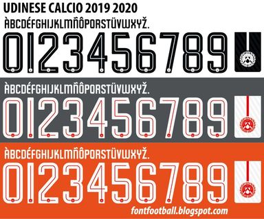 Font Vector Udinese 2019 2020 kit