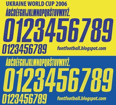 Font Vector Ukraine World Cup 2006 kit