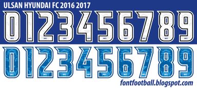 Font Vector Ulsan Hyundai FC 2016 2017 kit
