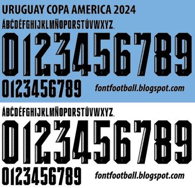 Font Vector Uruguay Copa America 2024 kit