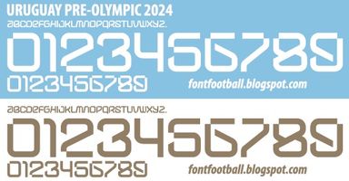 Font Vector Uruguay Pre-Olympic 2024 kit