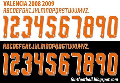 Font Vector Valencia CF 2008 2009 kit