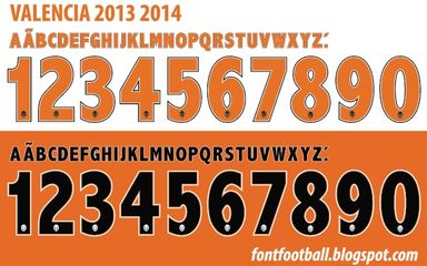 Font Vector Valencia CF 2013 2014 kit