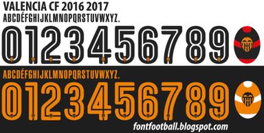 Font Vector Valencia CF 2016 2017 kit