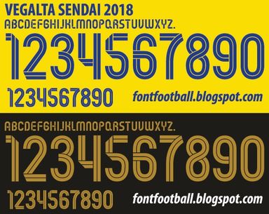 Font Vector Vegalta Sendai 2018 kit