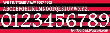 Font Vector Vfb Stuttgart Away 1997 1998 kit