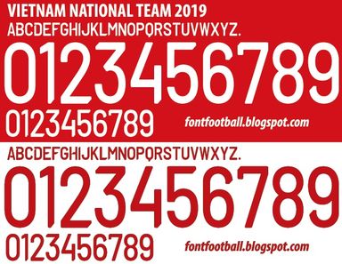 Font Vector Vietnam National Team 2019 kit