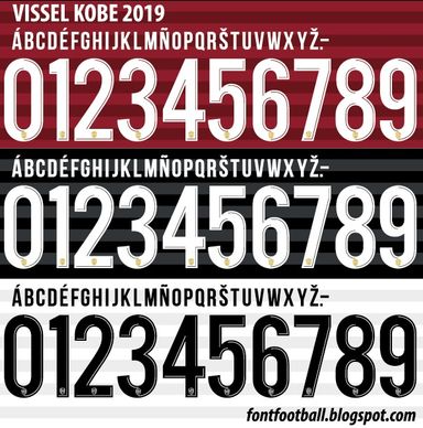 Font Vector Vissel Kobe 2019 kit