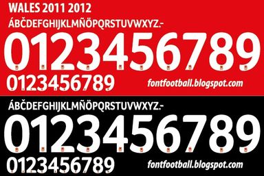 Font Vector Wales 2011 2012 kit