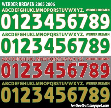 Font Vector Werder Bremen 2005 2006 kit