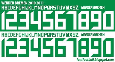 Font Vector Werder Bremen 2010 2011 kit