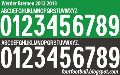 Font Vector Werder Bremen 2012 2013 kit