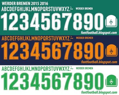 Font Vector Werder Bremen 2015 2016 kit