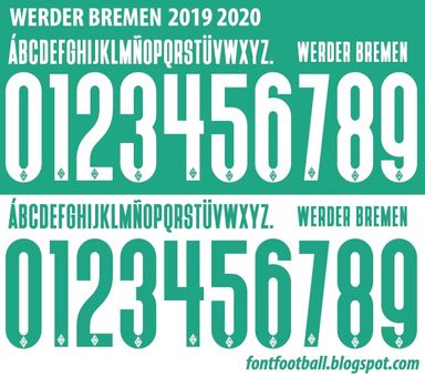 Font Vector Werder Bremen 2019 2020 kit
