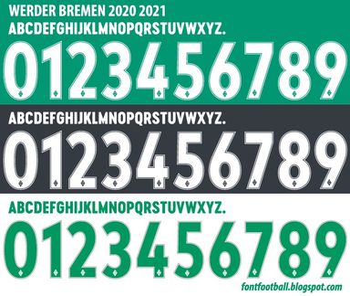 Font Vector Werder Bremen 2020 2021 kit