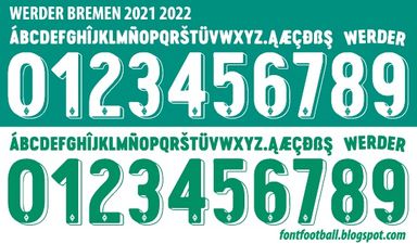 Font Vector Werder Bremen 2021 2022 kit