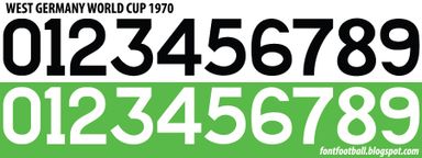Font Vector West Germany World Cup 1970 kit